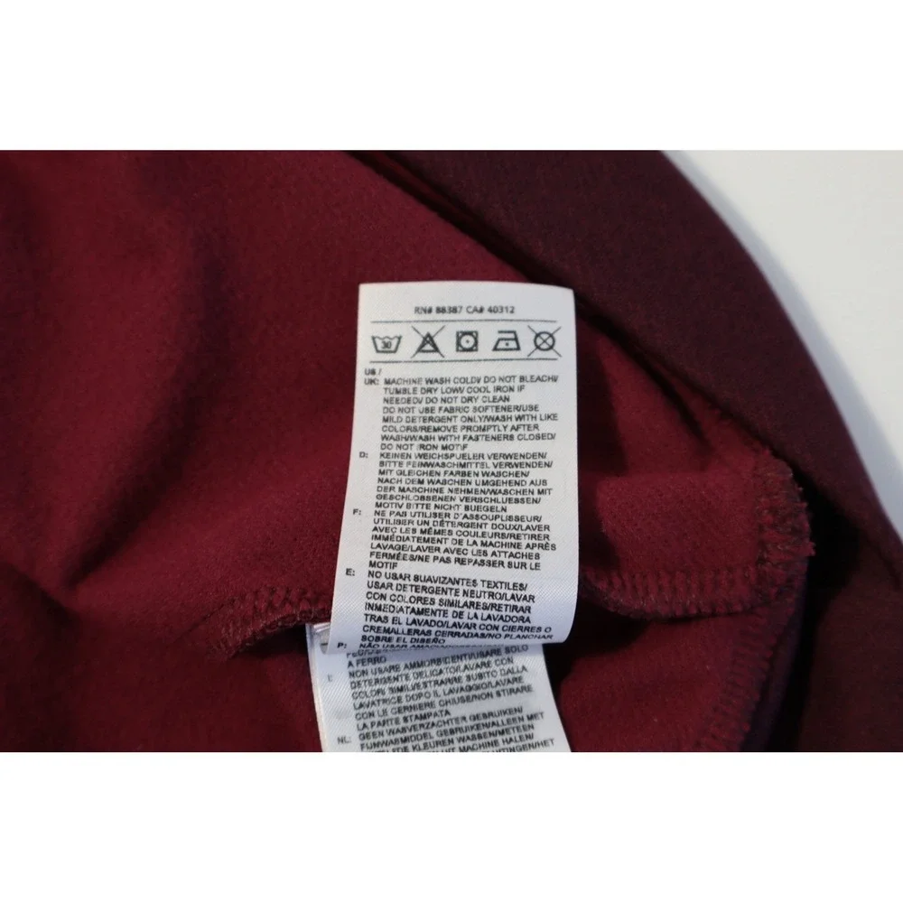 New‎ W/O Tags Adidas Mens XLT Hoodie Dark Red Maroon Burgundy Two Tone Athletic
